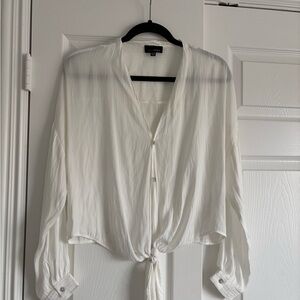 White Button-Up Women's Top